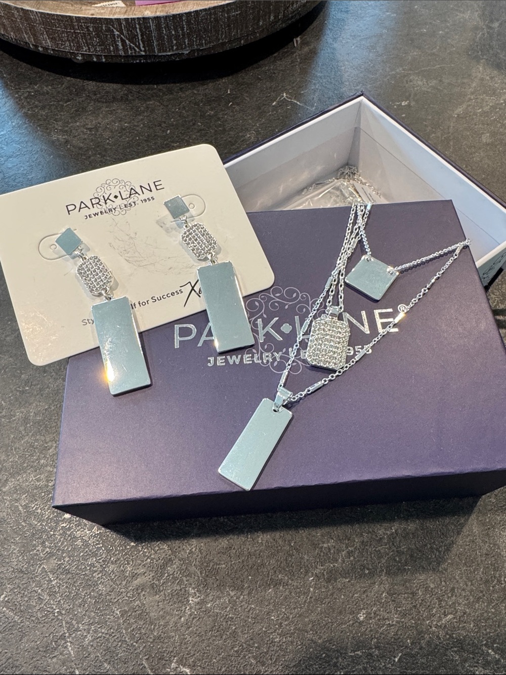 Park Lane 2024 LUMINOUS Sparkle Box Necklace & Earrings Set